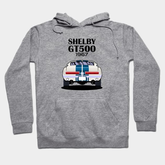 Shelby GT500 1967 American Classic Cars Hoodie by masjestudio